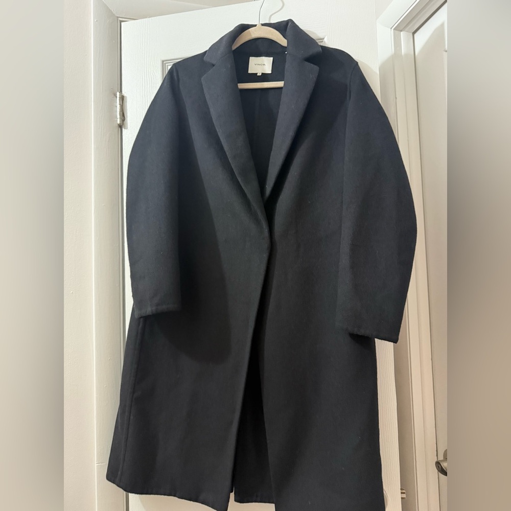 Vince Black Trench Coat - Picture 7 of 9